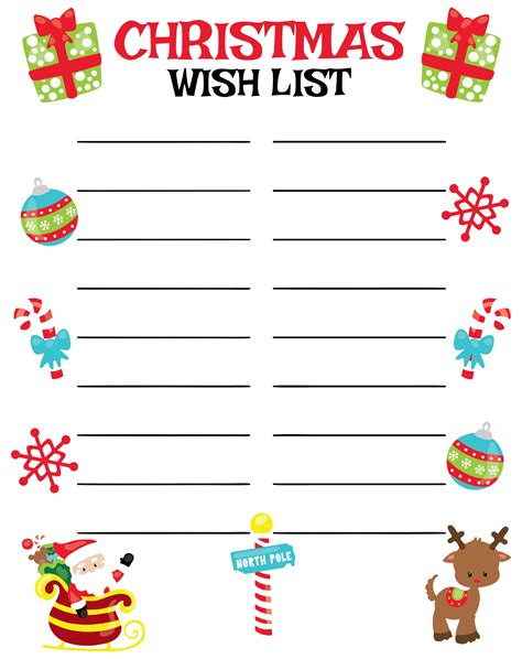 Christmas List Paper Free Pdf Printables Printablee