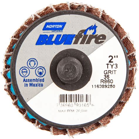 Airgas Nor77696090165 Norton® Bluefire 2 P36 Grit Type 27 Flap Disc