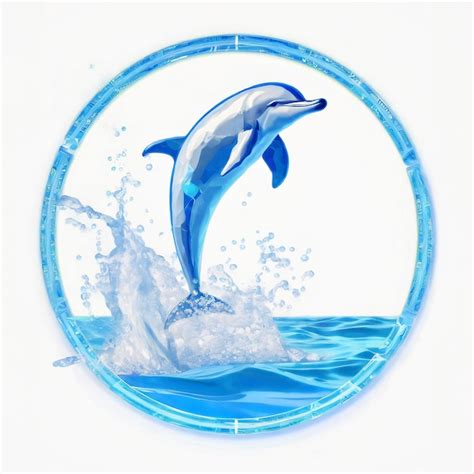 Premium Photo | Dolphin jump out from water that made splash