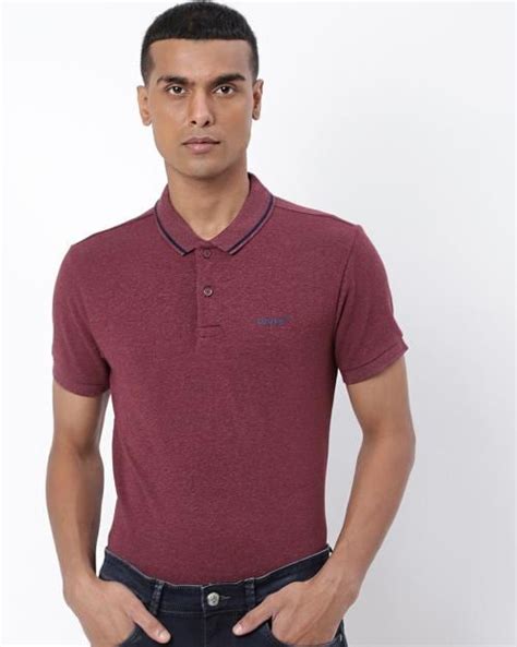 Buy Regular Fit Heathered Polo T Shirt Online At Best Prices In India