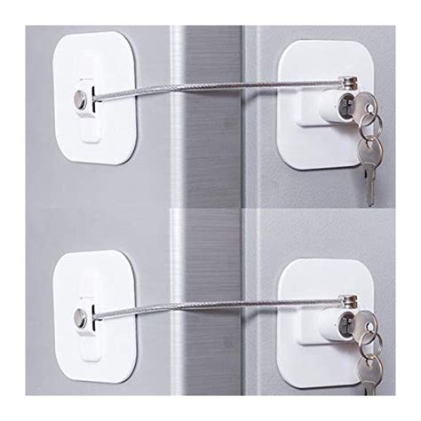 Refrigerator Lock Mini Fridge Lock With Key For Adults Lock For A Fridge Cabinet Doorwhite