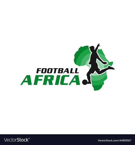 African football sport logo Royalty Free Vector Image