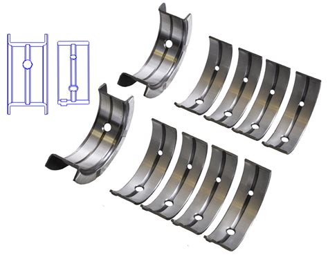 Enginetech Crankshaft Main Bearing Set For Engine Mm In