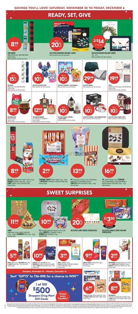 Shoppers Drug Mart On Flyer November To December