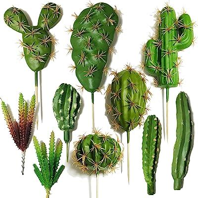 Amazon Woohome 9 PCS Faux Fake Succulents Faux Cactus Artificial