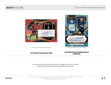 2023 24 PANINI SELECT SERIE A SOCCER INTERNATIONAL HOBBY BOX