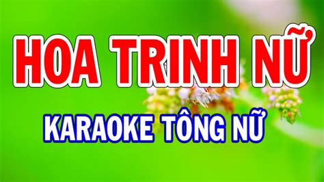 Karaoke Hoa Trinh N T Ng N Th Nh L Organ Youtube