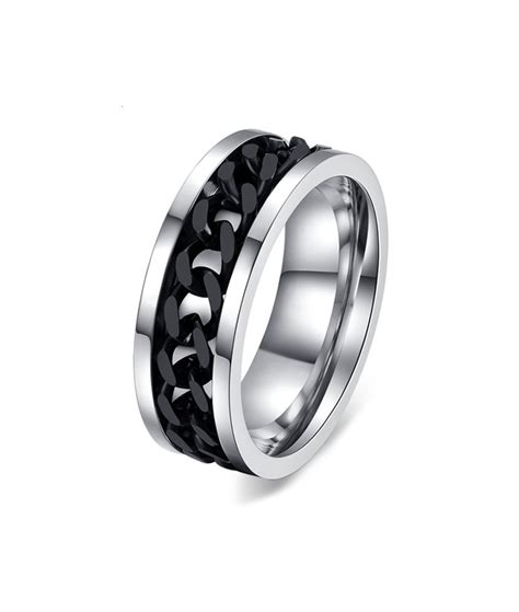 Anillo De Acero Inoxidable Para Hombre Anillo Spinner