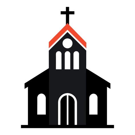 church logo flat style illustration, isolated white background 48391791 ...