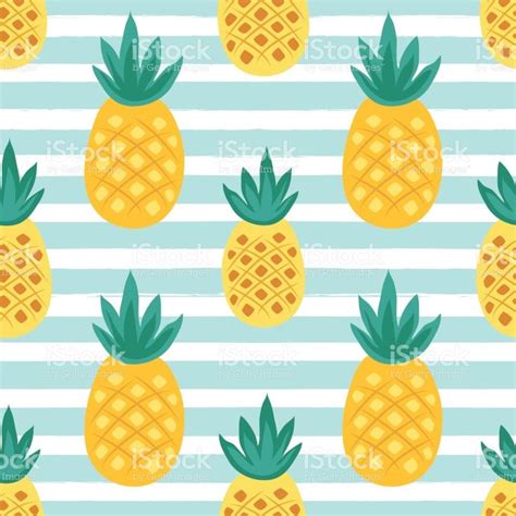 Cute Seamless Pattern With Pineapple For Your Decoration Seamless Patterns Pineapple Vector