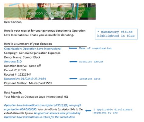 How To Create A 501c3 Tax Compliant Donation Receipt Donorbox