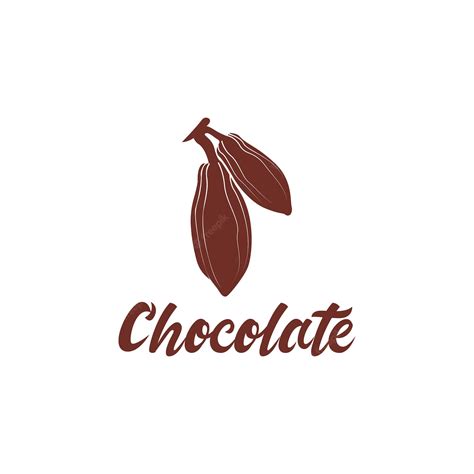 Premium Vector Chocolate Cocoa Fruits Hang On A Branch Logo