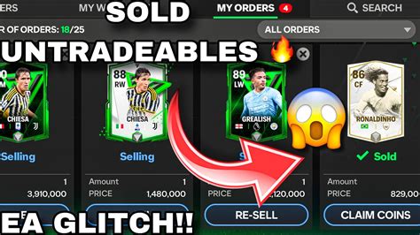 I SOLD UNTRADEABLE PLAYERS IN EA FC MOBILE 24 GLITCH BY EA YouTube