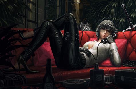 Wallpaper GUWEIZ Women Original Characters 2D Artwork Drawing