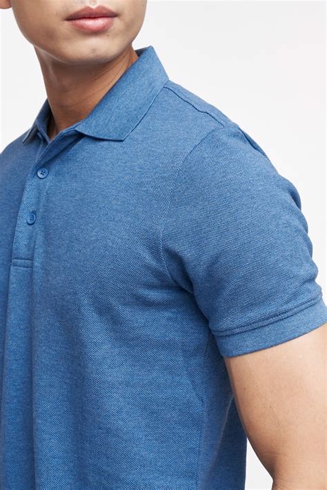 O Premium Polo Melange Nam Cotton Mercerized Ninomaxx