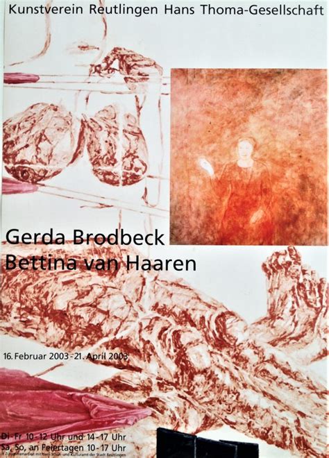 Gerda Brodbeck Bettina Van Haaren Zwiesprachen Kunstverein Reutlingen