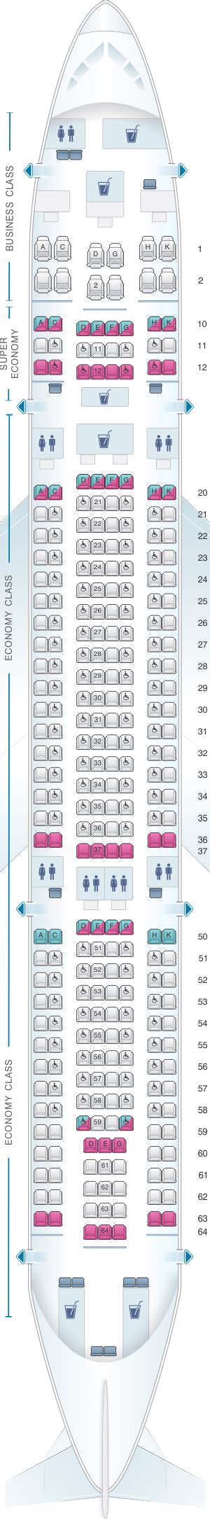 Seat Map SriLankan Airlines Airbus A330 200 Config 2 SeatMaestro