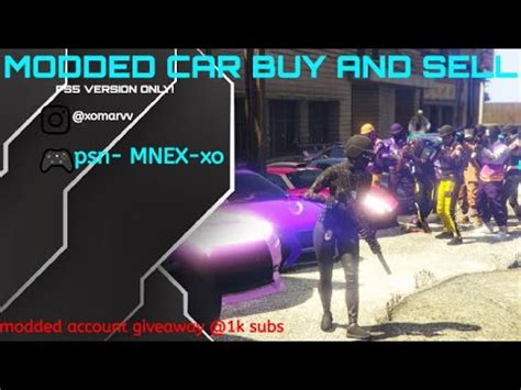 MODDED ACC GIVEAWAY 1k SUBS LS CAR MEET BUY AND SELL MODDED CARS GTA