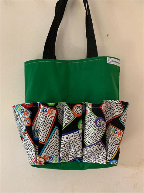 Bingo Bag Drawstring Bag Tote Bag Pocket Bag Bingo Tote Etsy