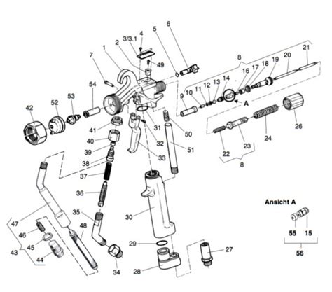 Wagner Gm Ac Gm Ac Pistole Ersatzteile Bauzeichnung