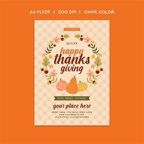 Premium Vector Thanksgiving Party Flyer