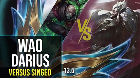 Wao Darius Vs Singed Euw Challenger Patch League Of Legends