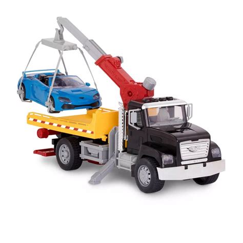 DRIVEN – Large Toy Truck with Car and Crane Arm – Tow Truck – Awal's Dreamland