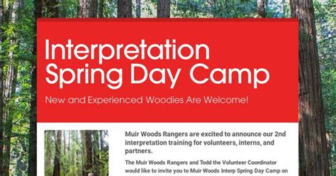 Interpretation Spring Day Camp Smore Newsletters For Education