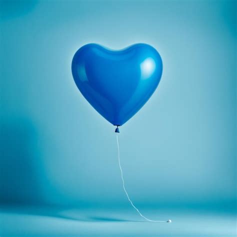 Premium Photo | Blue color Heart shaped balloons isolated on Blue ...