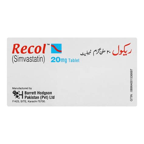 Buy Barrett Hodgson Recol Tablet Mg Pack Online At Best Price In