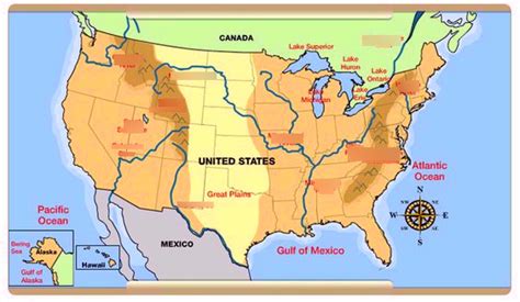 United States Map With Mountains