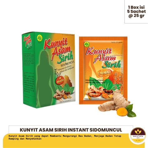 Jual KUNYIT ASAM SIRIH SIDO MUNCUL ISI 5 SACHET Shopee Indonesia