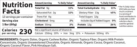 Download 12 Bars Nutrition Label For Pizza Png Image With No Background