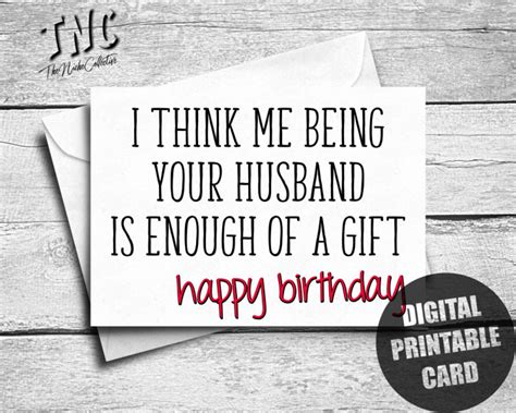 Funny Birthday Card For Wife Printable Happy Birthday Wife Etsy