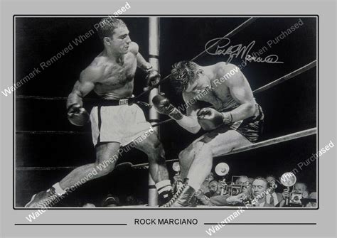 Rocky Marciano Signed Autograph A Photo Print Boxing Memorabilia