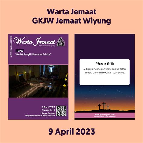 Warta Jemaat 09 April 2023 GKJW Jemaat Wiyung