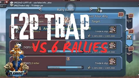 Lordsmobile F2P RALLY TRAP TAKING 6 RALLIES MIRAGE REALM TRAP