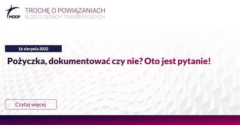 Po Yczka Dokumentowa Czy Nie Oto Jest Pytanie Mddp