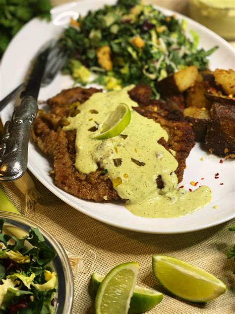 Crispy Beef Milanesa W Jalapeno Gravy Two And A Knife Marissa Bolden