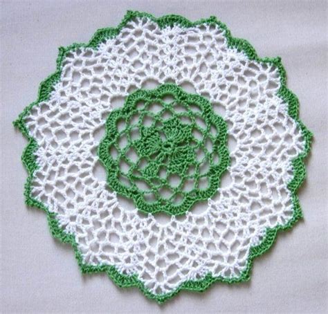 Irish Shamrock Crochet Lace Doily Clover Centerpiece St Patrick Day