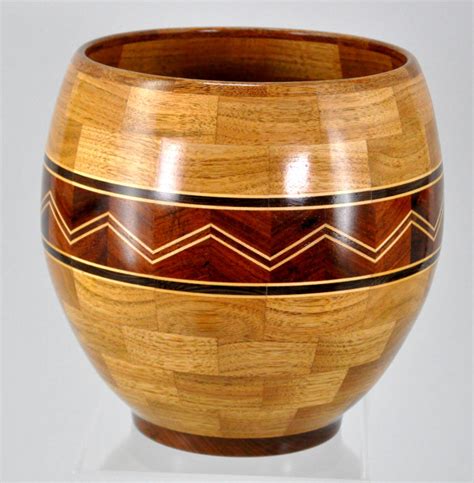 Custom Segmented Wood Bowls With Feature Rings