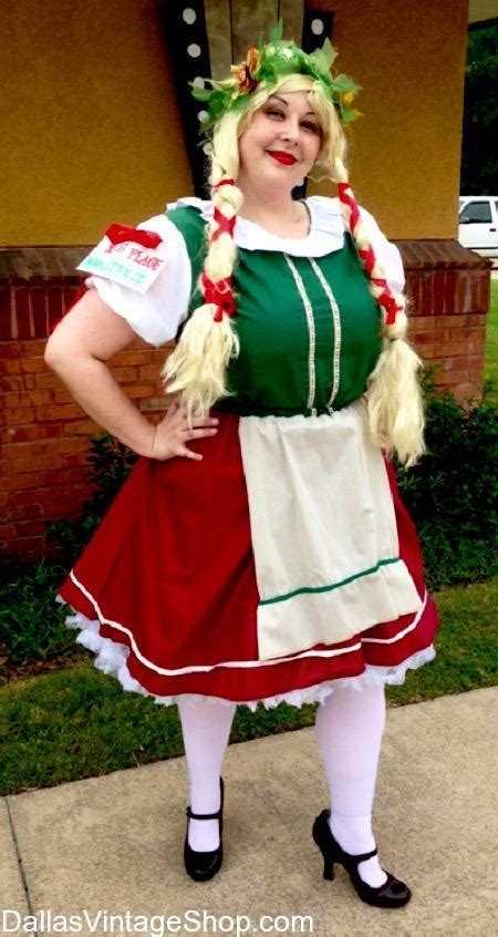 Ladies Traditional Oktoberfest Dancers Costumes, XL, Plus Dirndls, Skirts