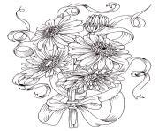 Coloriage Original Bouquet De Fleur En Coeur JeColorie