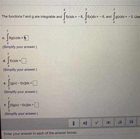 Solved The Functions F And G Are Integrable And Jt X Dx