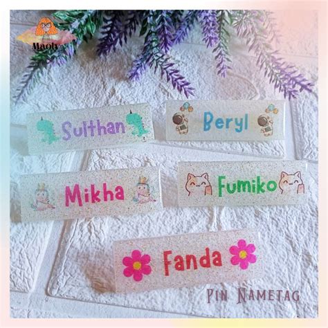 Jual Nametag Anak Unik Pin Lucu Papan Nama Dada Kuromi Akrilik Resin