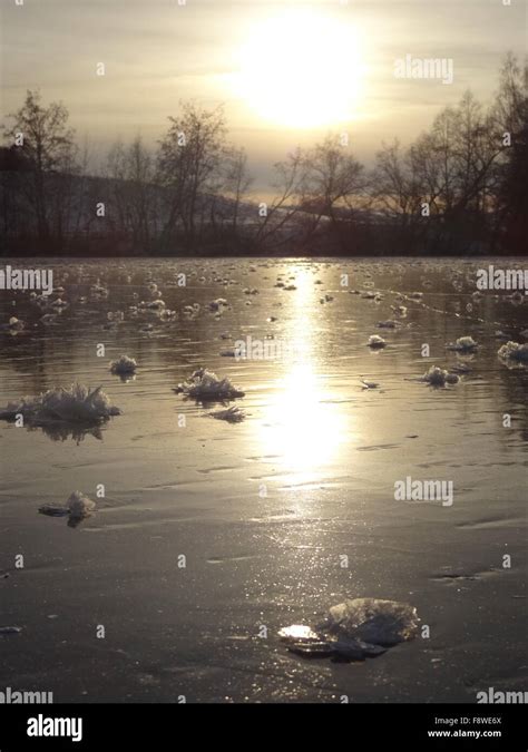 Lake in winter Stock Photo - Alamy