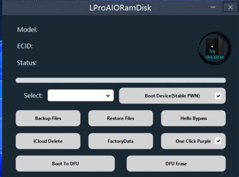 Lpro AIO Ramdisk Tool For Passcode Disable Hello Screen IOS15 For Mac