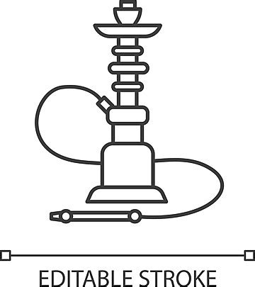 Linear Icon Of Hookah With Customizable Stroke Sheesha Design Pixel