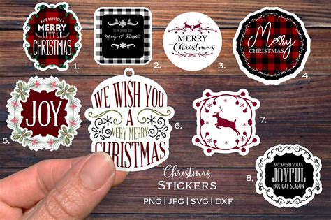 Christmas svg| Stickers or Tags | SVG, PNG (for cricut) By Zoss Design ...