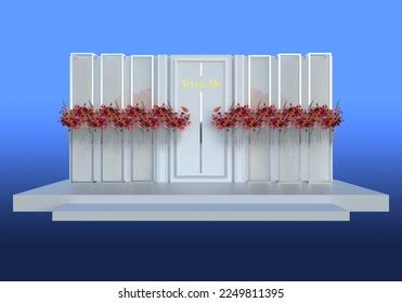 Wedding Stage Wedding Backdrop Wedding Background Stock Illustration ...